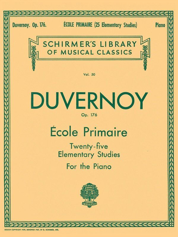 Duvernoy 25 Elementary Studies Op. 176 for Piano - G. Schirmer, Inc.