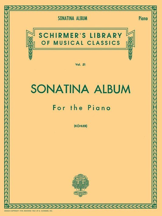 Sonatina Album for the Piano by G. Schirmer, Inc. - Piano Solo, 136 Pages