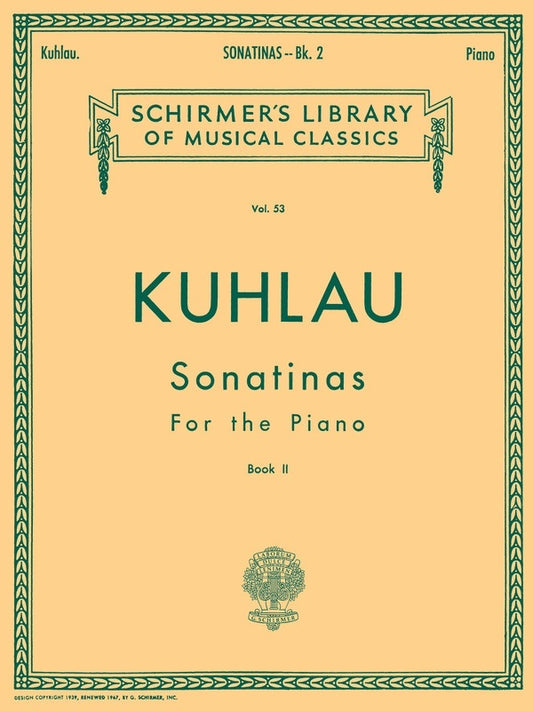 Kuhlau - Sonatinas Book 2 For Piano (Softcover Book)