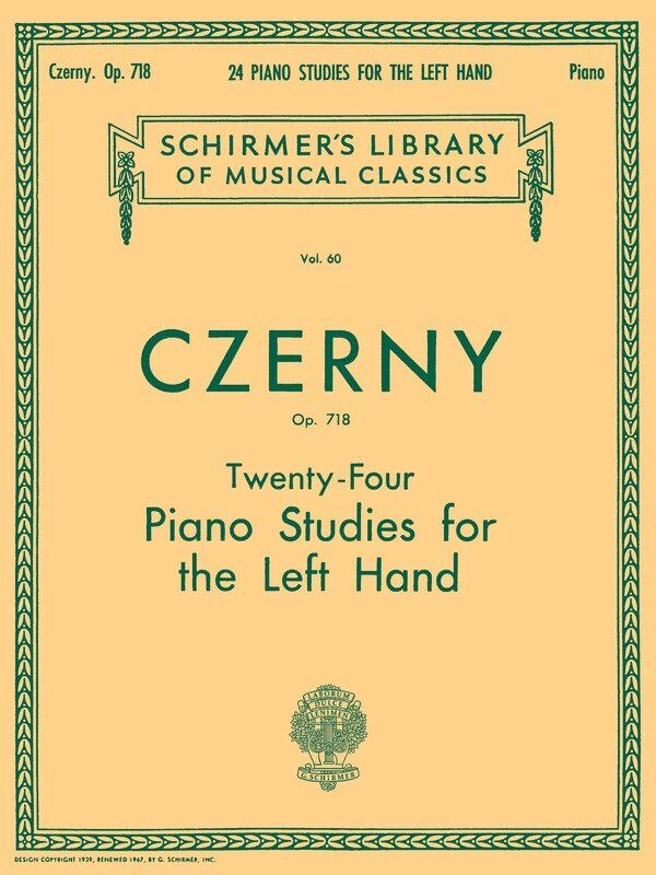 Czerny - 24 Studies for Left Hand, Op. 718 for Piano, 32 Pages
