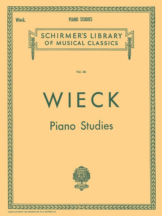 Wieck - Studies For Piano (Softcover Book)