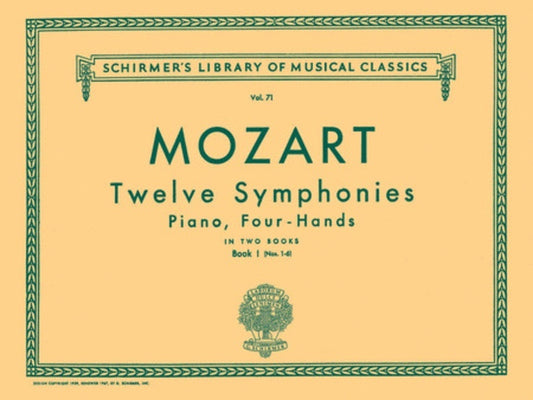 Mozart 12 Symp.1 Lib.71 Piano Duet (Softcover Book)
