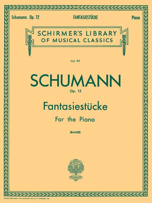 Schumann - Fantasy Pieces Op 12 For Piano (Softcover Book)