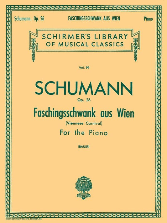 Schumann - Carnival Of Vienna Op 26 Piano (Softcover Book)