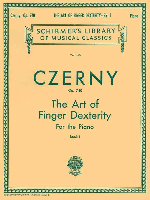 Czerny - Art Of Finger Dexterity Op 740 Book 1 Piano (Softcover Book)