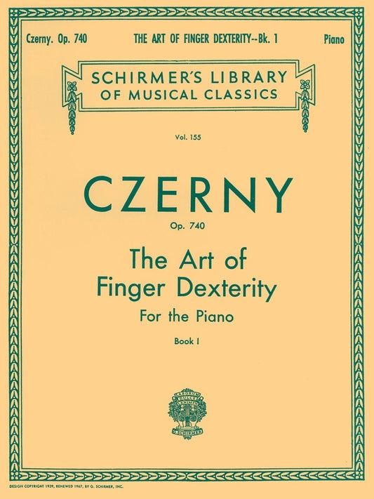 Czerny - Art Of Finger Dexterity Op 740 Book 1 Piano (Softcover Book)