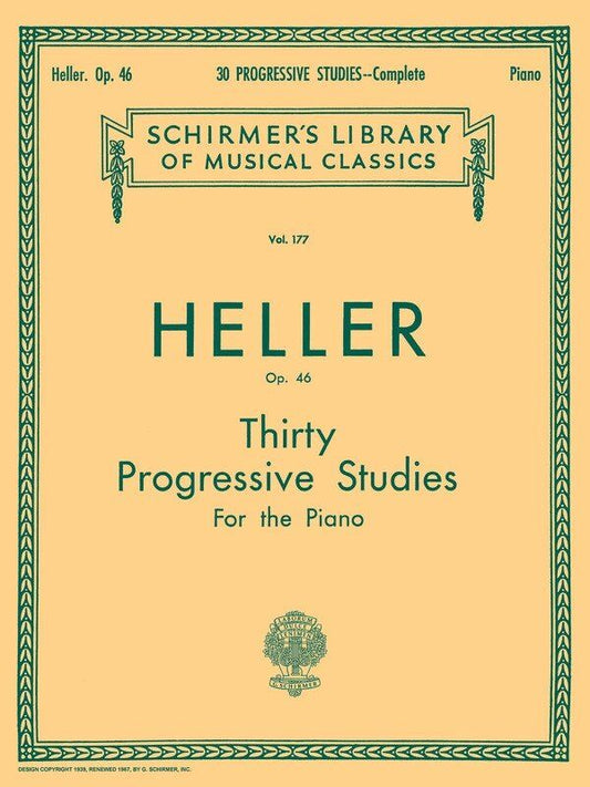 Heller 30 Progressive Studies Op. 46 for Piano - 64 Pages