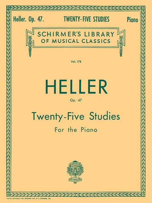 Heller - 25 Studies Rhythm Expression Op 47 Piano (Softcover Book)