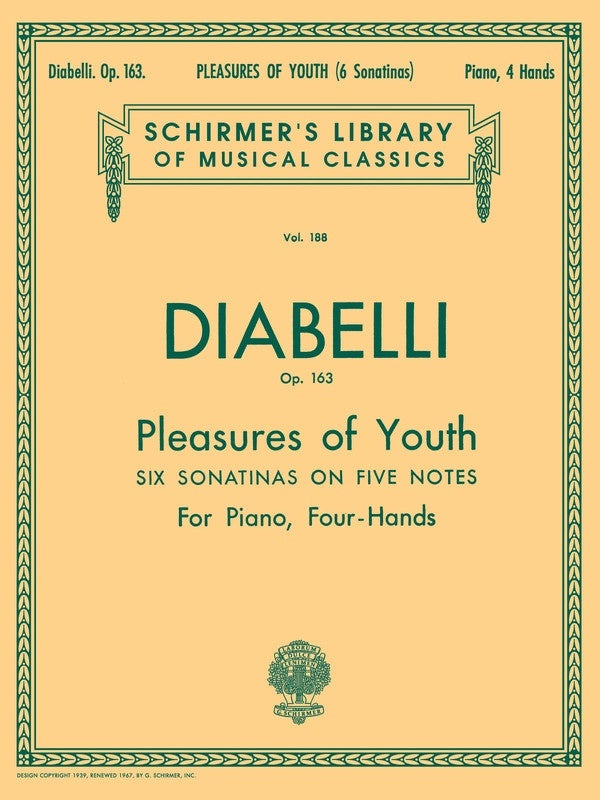 Diabelli Pleas.Youth Op163 Piano Duet