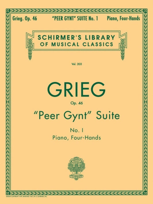 Grieg Peer Gynt 1 Op 46 Lib.203 Piano Duet