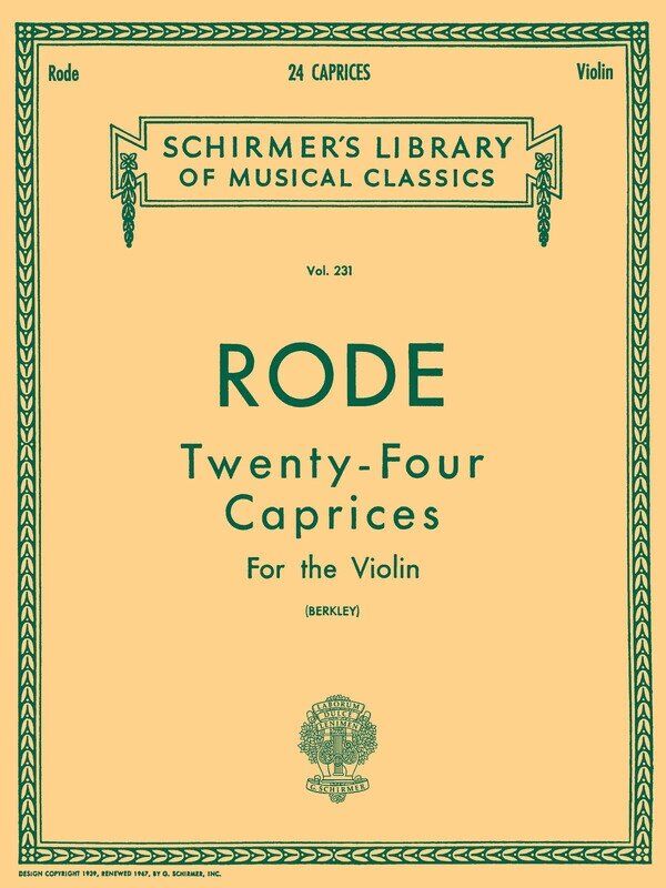 RODE 24 Caprices for Violin - G. Schirmer, Inc. - 56 Pages
