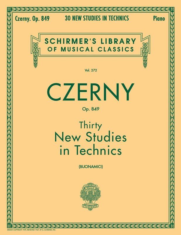 Czerny 30 New Studies in Technics Op. 849 Piano Sheet Music - 56 Pages