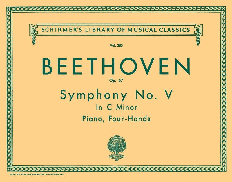 Schirmer - Beethoven - Symphony No 5 C Minor Op 67 Piano Duet