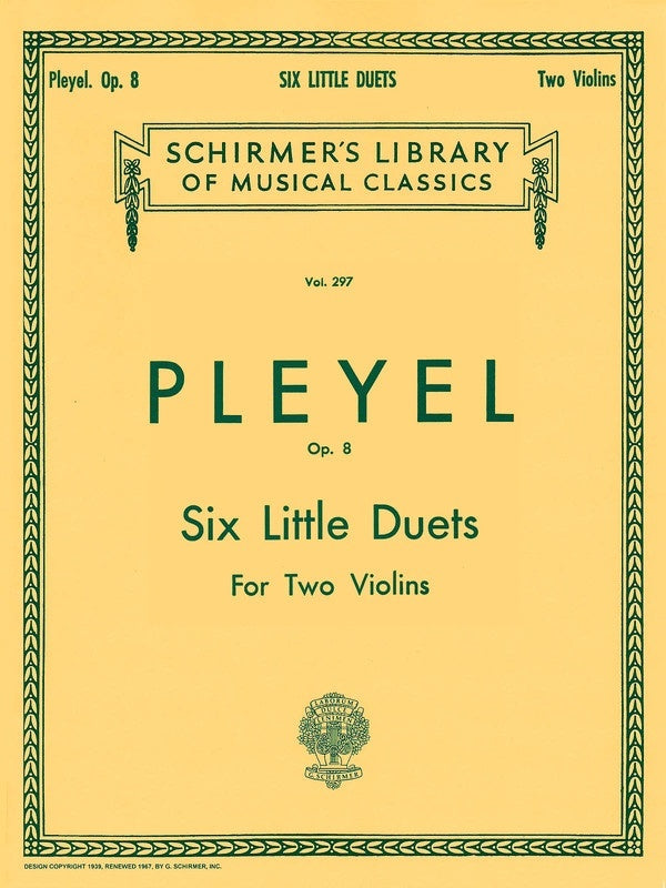 Pleyel 6 Little Duets Op8 Lib.297 Violins
