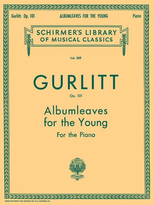 Gurlitt - Album Leaves For The Young Op 101 Piano (Softcover Book)
