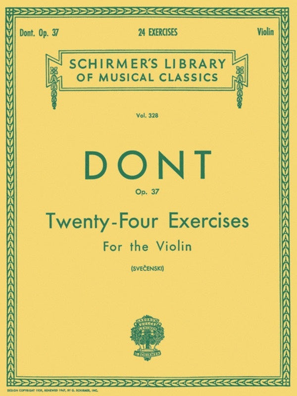 Dont 24 Exercises Lib.328 Op 37 Book 1 Violin