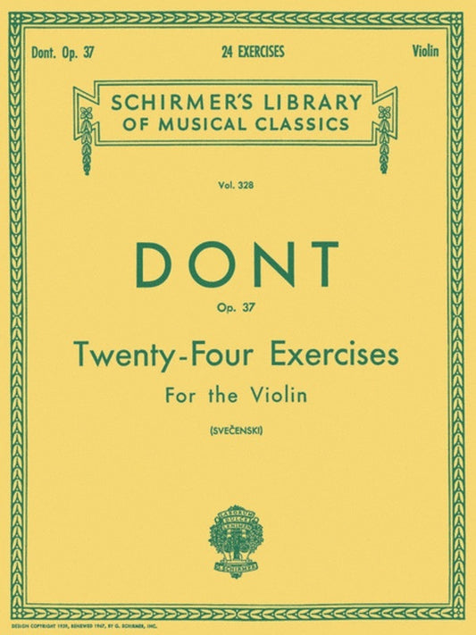 Dont 24 Exercises Lib.328 Op 37 Book 1 Violin