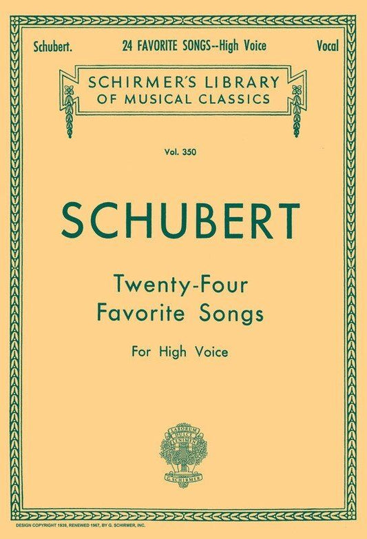 Schubert - 24 Favorite Songs for High Voice
