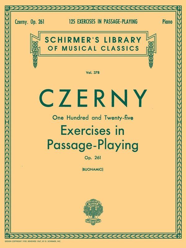 Czerny 125 Exercises in Passage Playing Op. 261 for Piano - 64 Pages