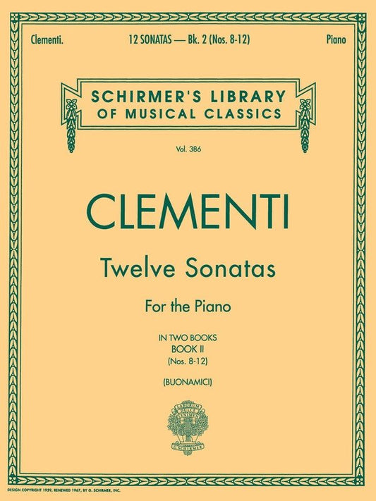 Clementi 12 Sonatas Book.2 Lib.386 Piano