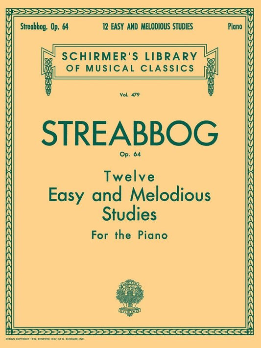 Streabbog - 12 Easy and Melodious Studies Op 64 Piano (Softcover Book)