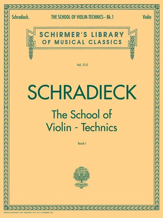 Schradieck School of Violin Technics Book 1 - 48 Pages, Publisher G. Schirmer, Inc.