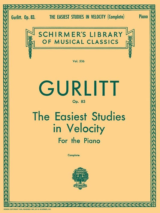 Gurlitt Ez Stud/Velo.Op 83 Lib.536 Piano
