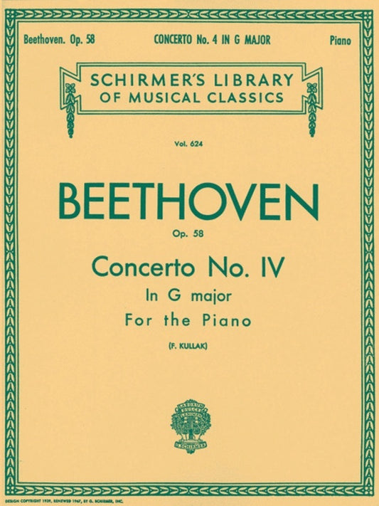 Beethoven Concerto N.4 In G Op 58 2 Pianos Lib.624
