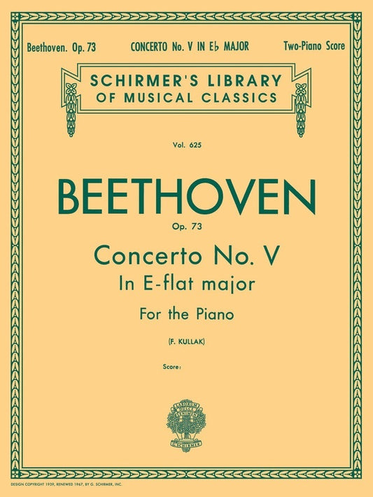 Schirmer - Beethoven - Concerto No 5 E Flat Op 73 2P4H