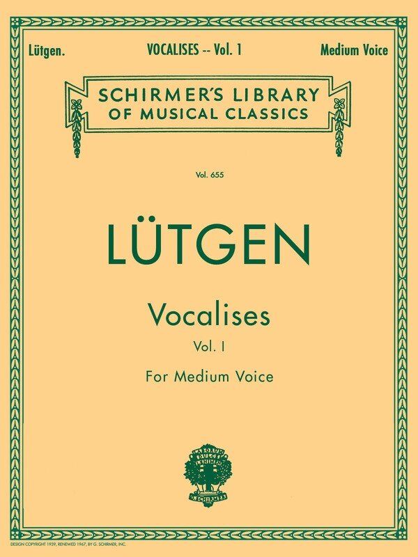 Lutgen Vocalises Vol 1 Medium Voice - 20 Daily Exercises for Voice, 32 Pages