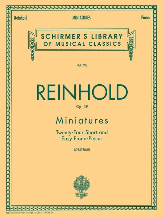 Reinhold Miniatures Op 39 Lib.700 Piano
