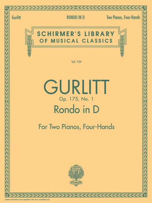 Gurlitt Rondo 1 Op 175 Lib.739 2 Pianos