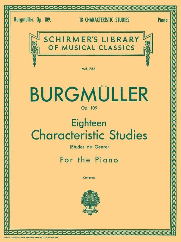 Burgmüller 18 Characteristic Studies Op. 109 for Piano