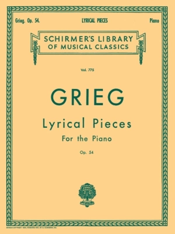 Grieg Lyrical Pieces Op 54 Lib.775 Piano