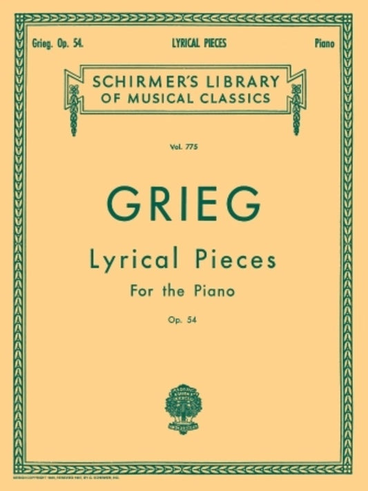 Grieg Lyrical Pieces Op 54 Lib.775 Piano