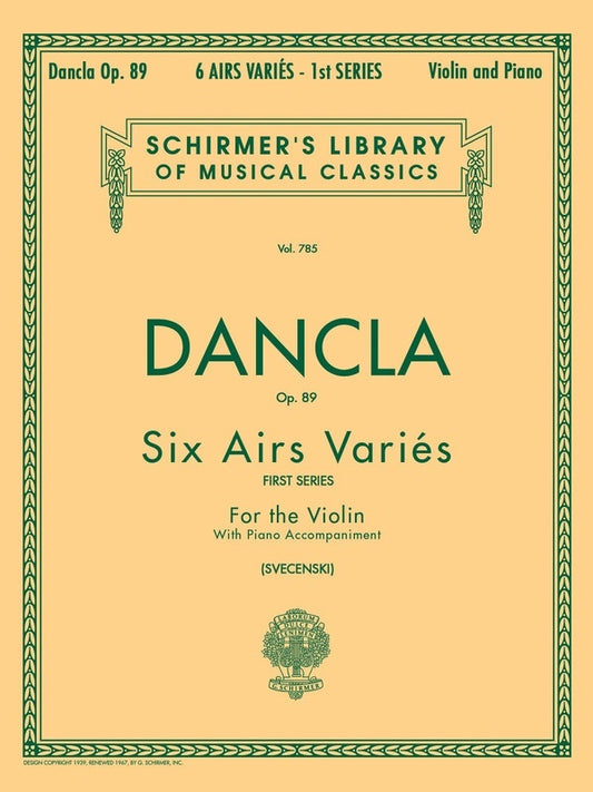 DanClarinet - 6 Airs Varies Op 89 Violin/Piano (Softcover Book)