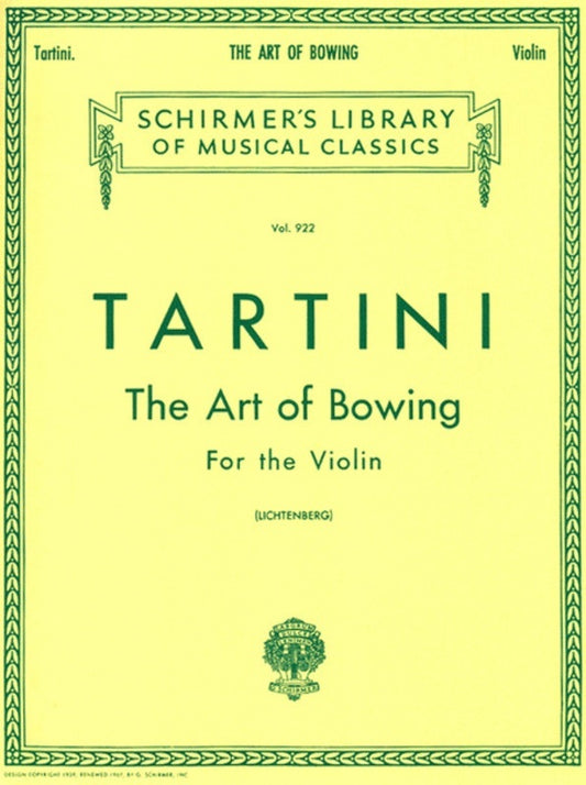 Tartini Art Of Bowing Lib.922 Violin