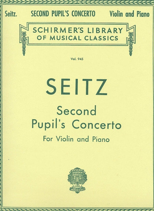 Seitz Pupils Concerto No.2 G Op 13 Violin/Piano