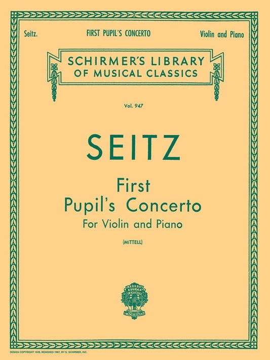 Seitz Pupils Conc.1 Lib.947 Violin/Piano
