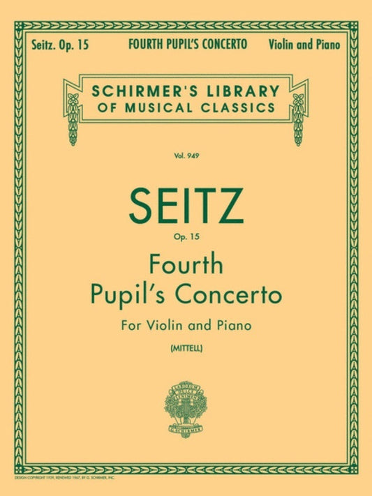Seitz Pupils Conc.4 Lib.949 Violin/Piano