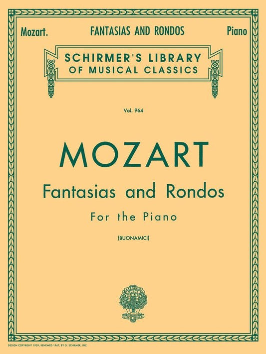 Mozart - Fantasias And Rondos For Piano (Softcover Book)