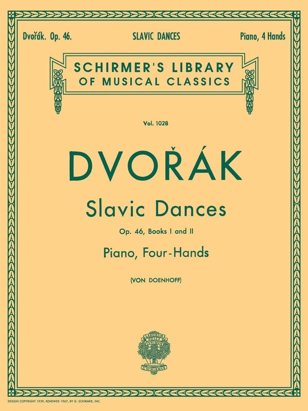 Dvorak - Slavonic Dances Op 46 Piano Duet (Softcover Book)