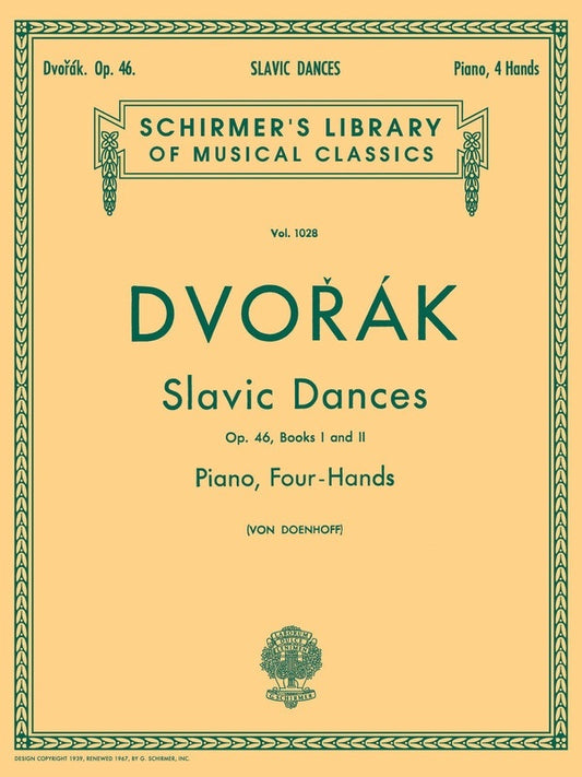 Dvorak - Slavonic Dances Op 46 Piano Duet (Softcover Book)