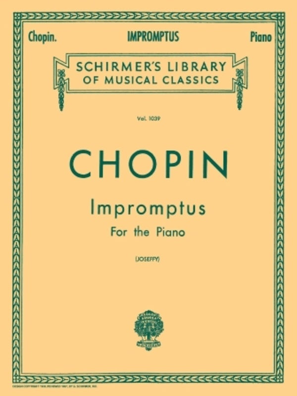 Chopin - Impromptus For Piano Ed Joseffy (Softcover Book)