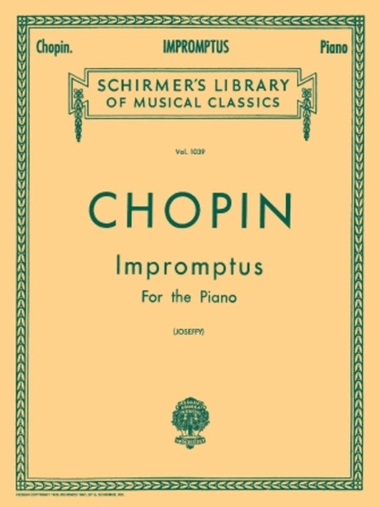 Chopin - Impromptus For Piano Ed Joseffy (Softcover Book)