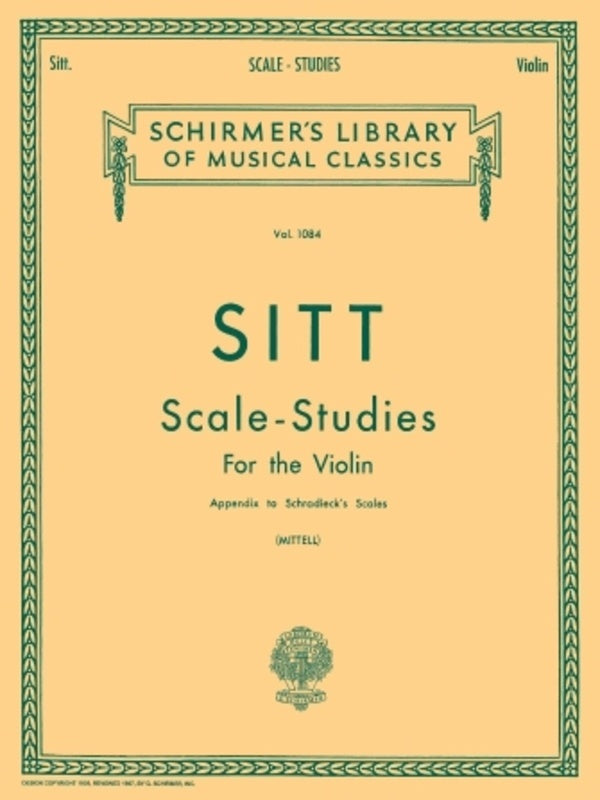 Sitt Scale Studies Violin Lib.1084