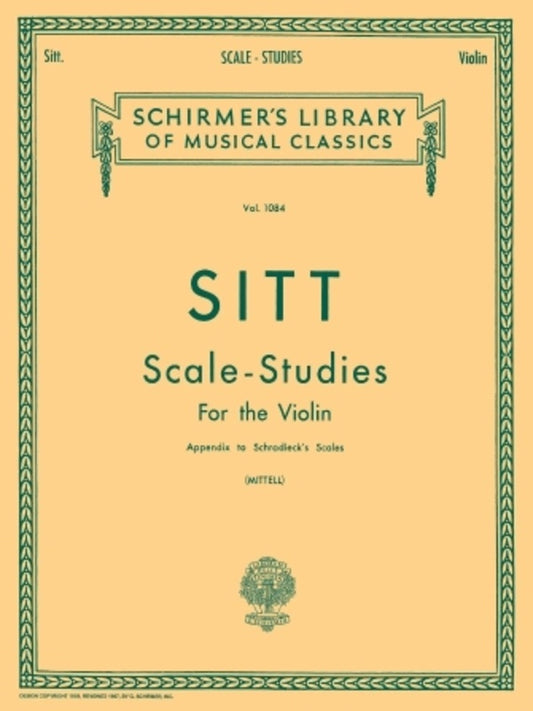 Sitt Scale Studies Violin Lib.1084