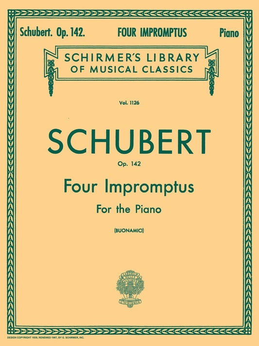 Schubert Impromptus Op142 Lib.1126 Piano