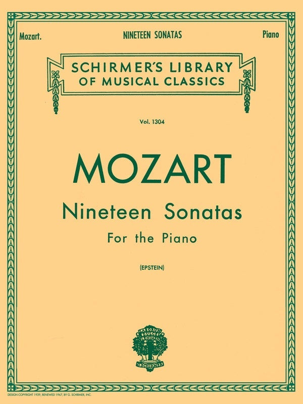 Mozart - 19 Sonatas Complete For Piano (Softcover Book)