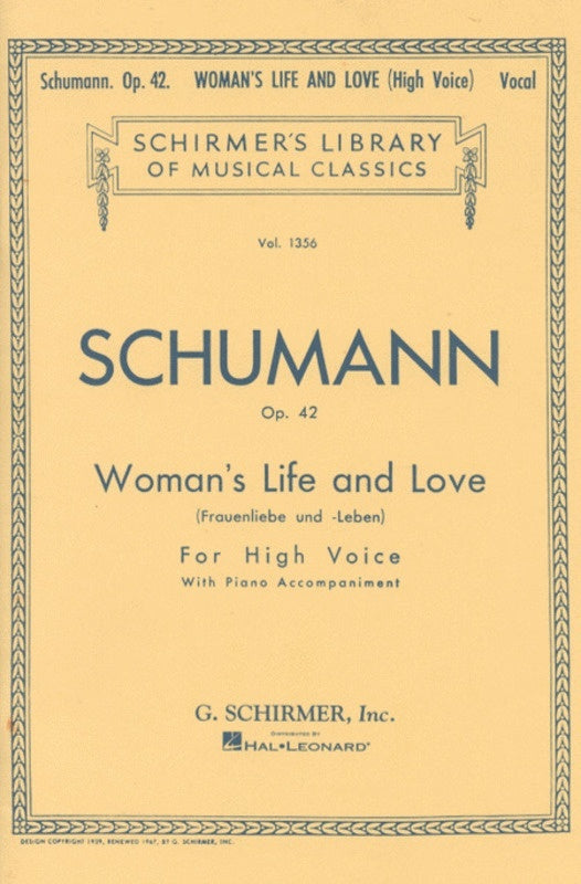 Schirmer - Schumann - Womans Life And Love High Voice